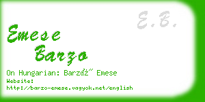 emese barzo business card